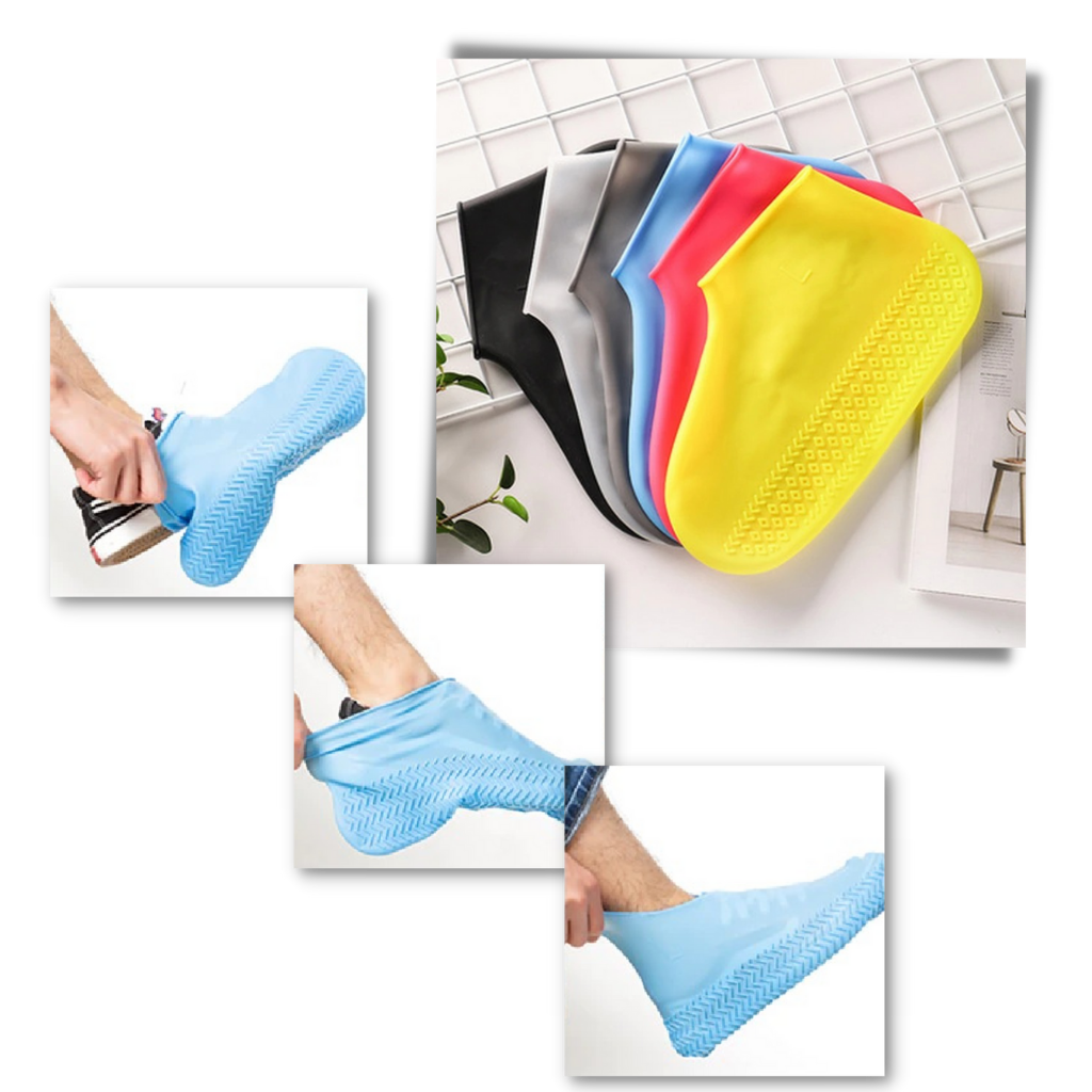 1 Paire de couvre-chaussures imperméables en silicone