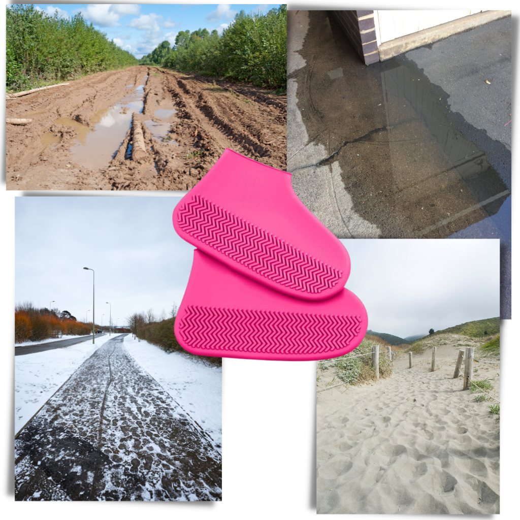 1 Paire de couvre-chaussures imperméables en silicone