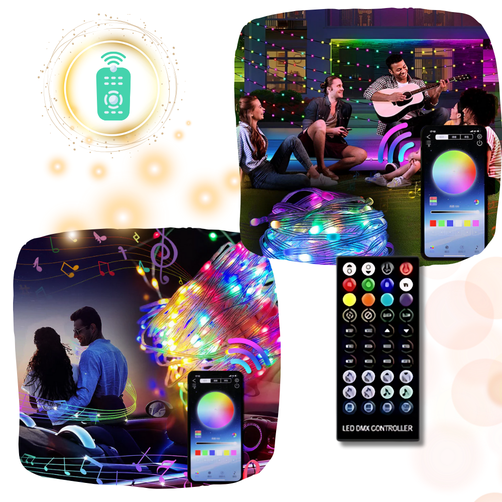 210 Lampes LED USB avec synchronisation musicale