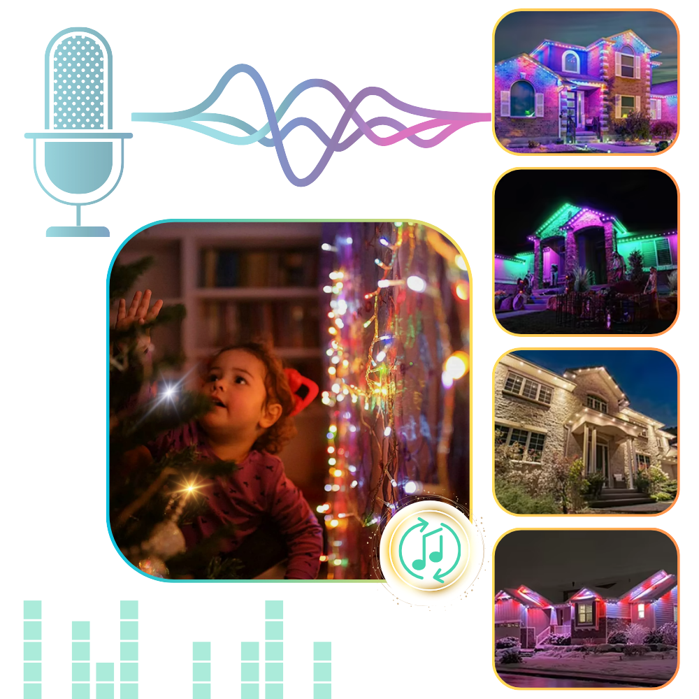 210 Lampes LED USB avec synchronisation musicale