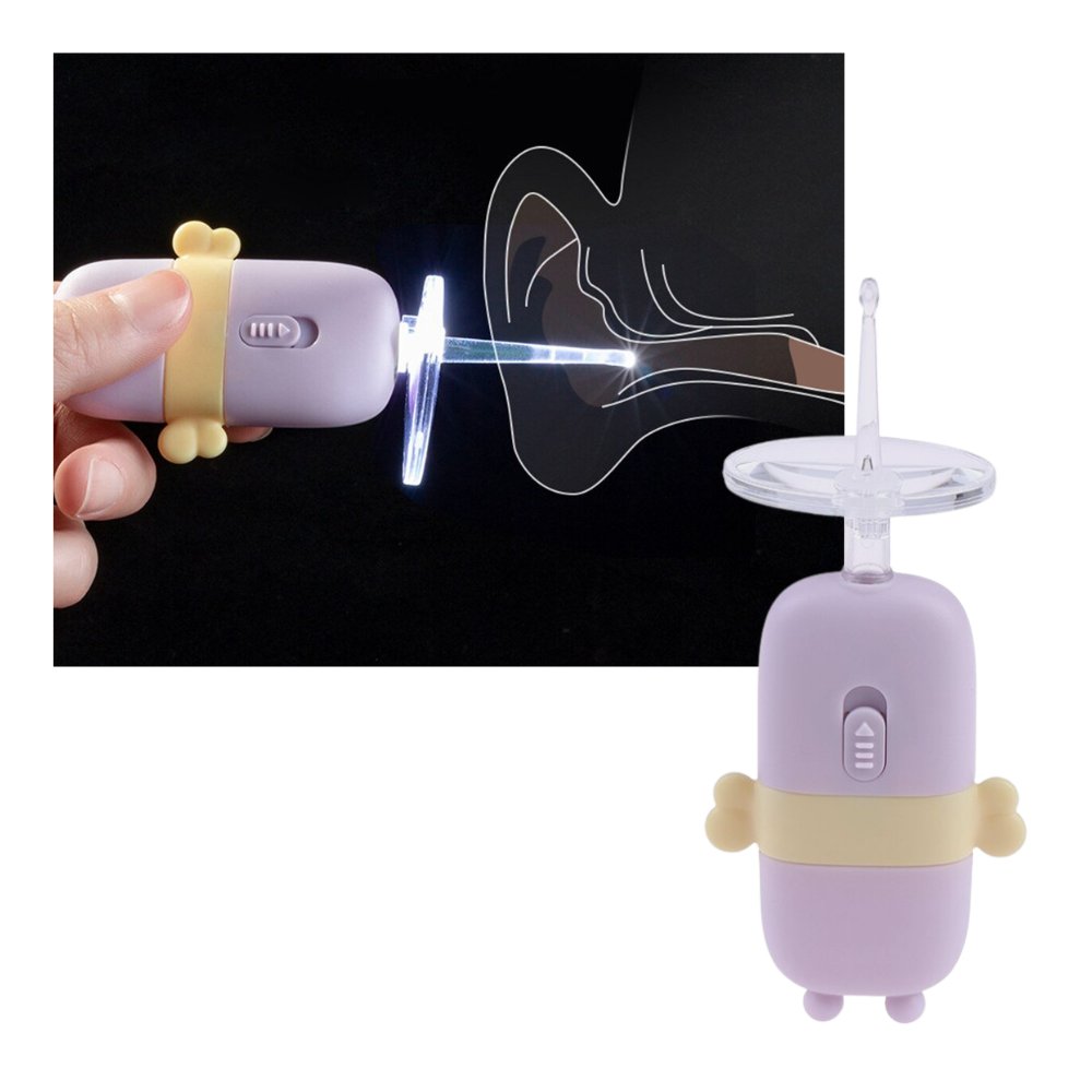 Cuillère nettoyante lumineuse pour oreilles de bébé