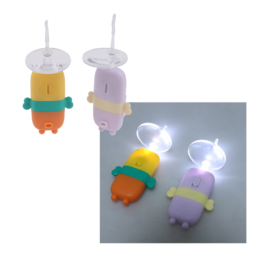 Cuillère nettoyante lumineuse pour oreilles de bébé