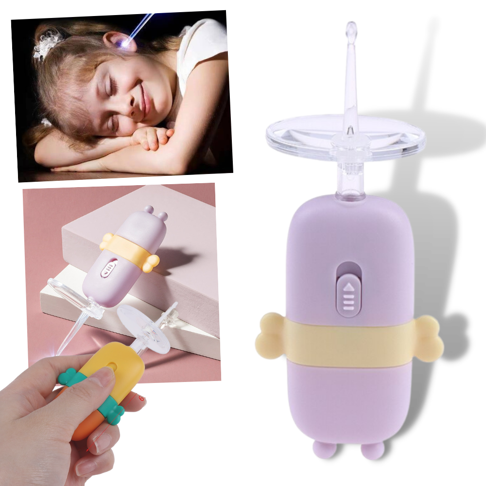 Cuillère nettoyante lumineuse pour oreilles de bébé