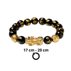 Bracelet en obsidienne noir et doré