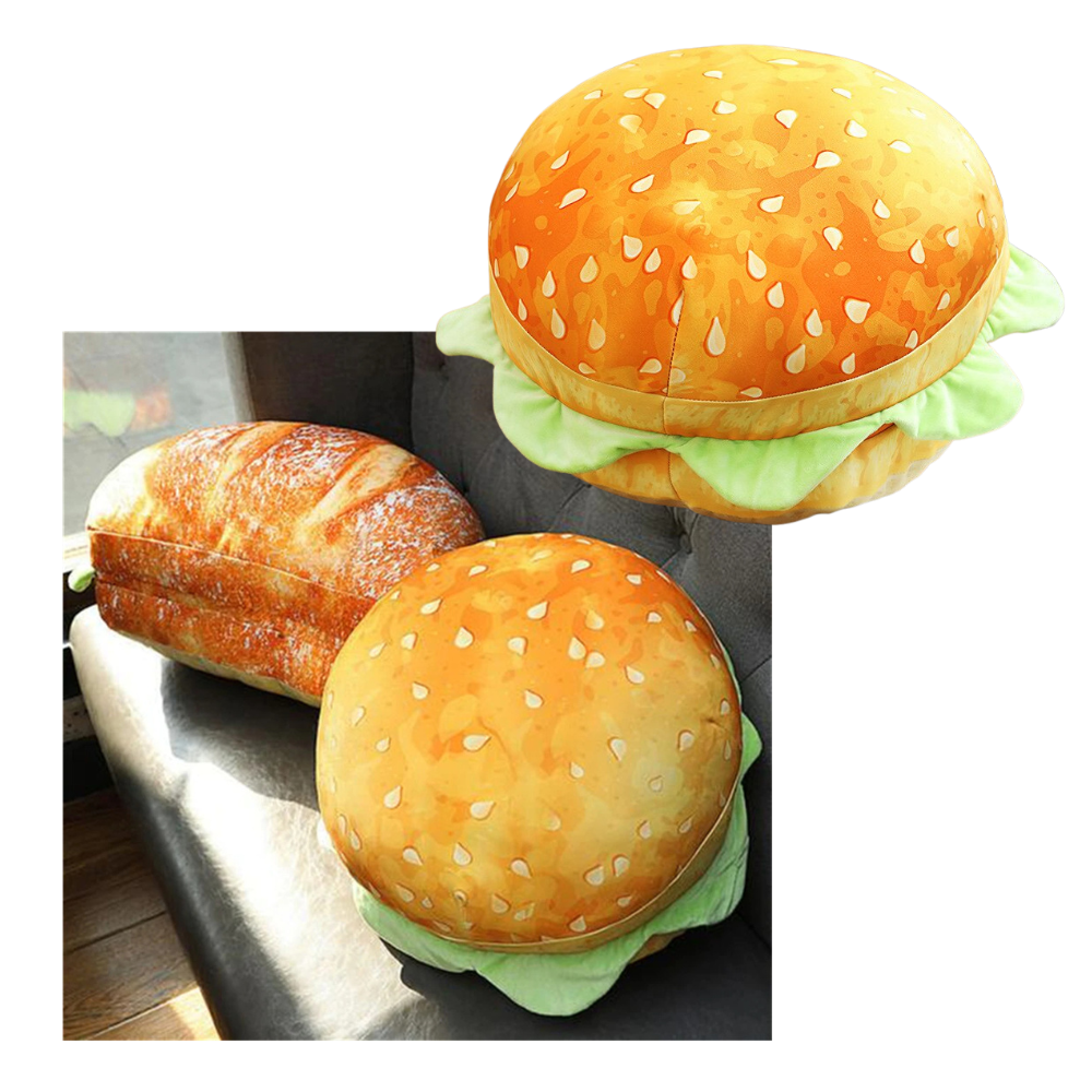 Coussin en forme de burger