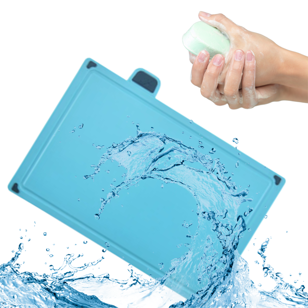 Set de 4 planches à découper avec support