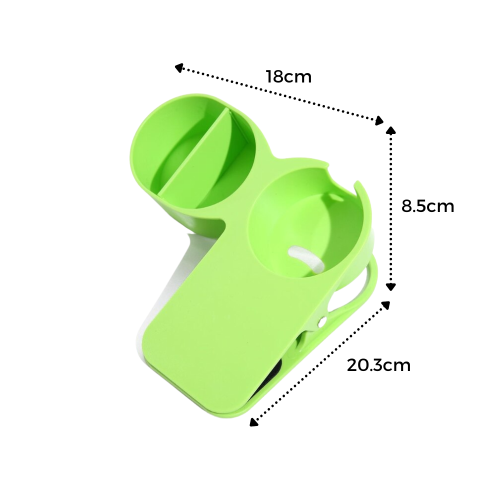 Porte-gobelet double à clipser