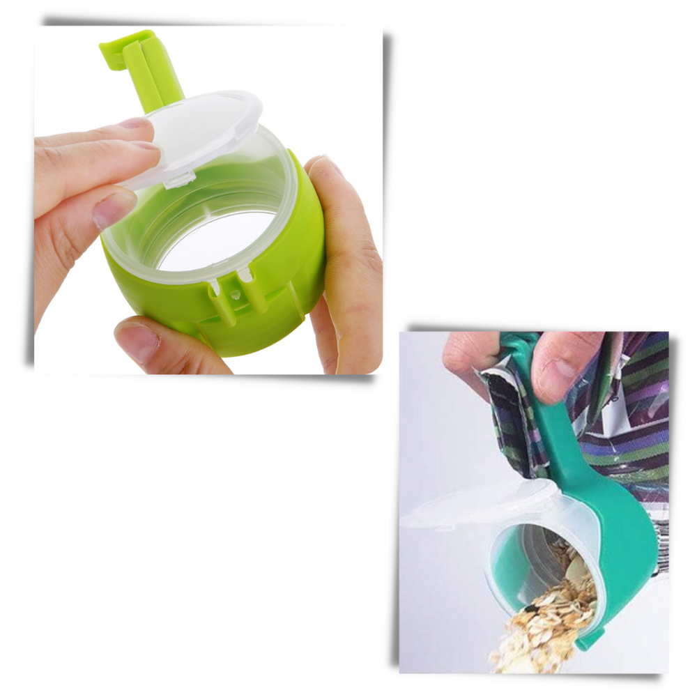Clip pour sac alimentaire avec couvercle (2-pack)