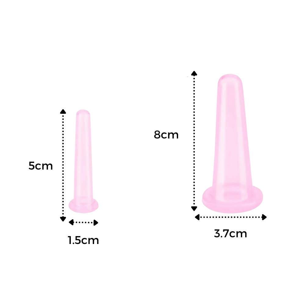 4 ventouses en silicone pour massage facial