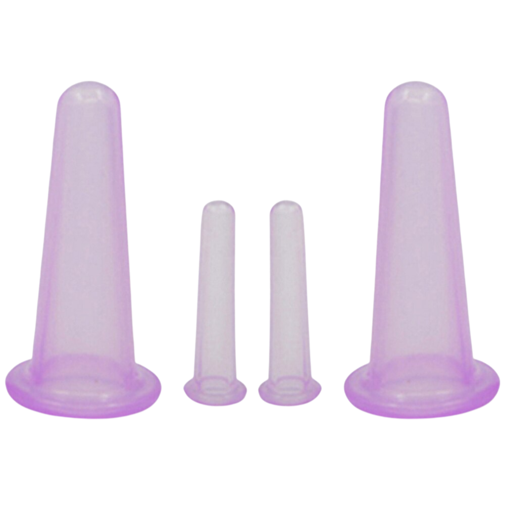 4 ventouses en silicone pour massage facial