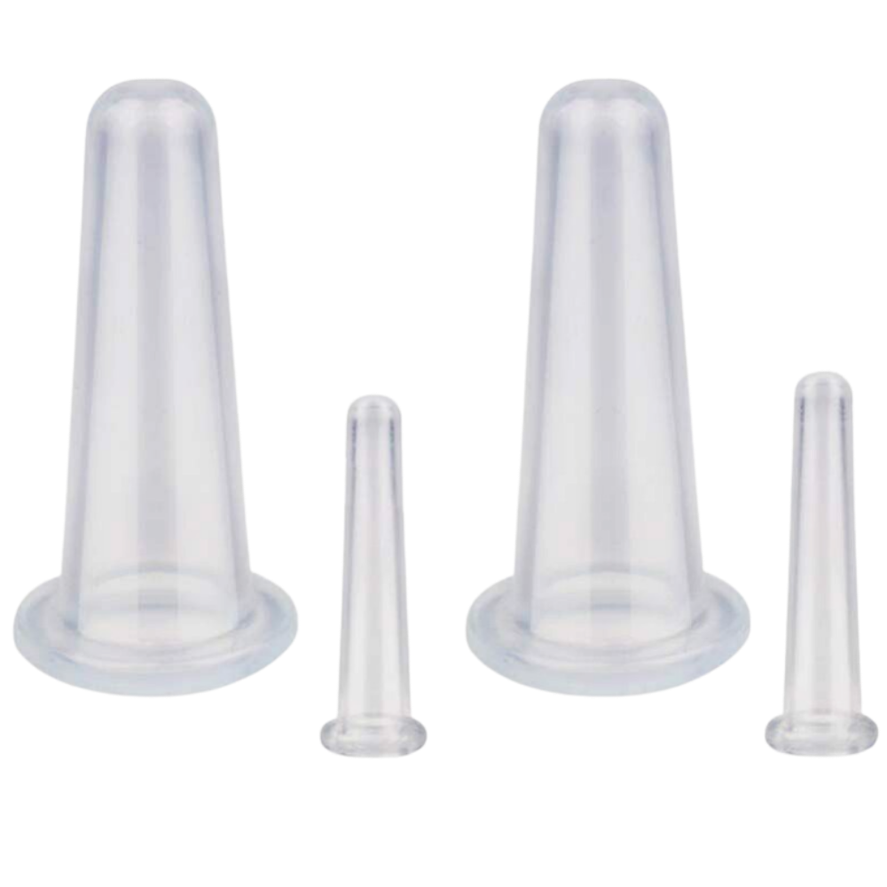 4 ventouses en silicone pour massage facial