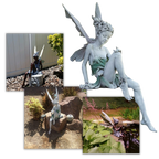 Ornement de jardin en forme de statue de fée