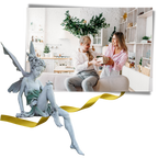 Ornement de jardin en forme de statue de fée