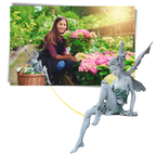 Ornement de jardin en forme de statue de fée