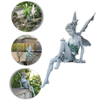 Ornement de jardin en forme de statue de fée