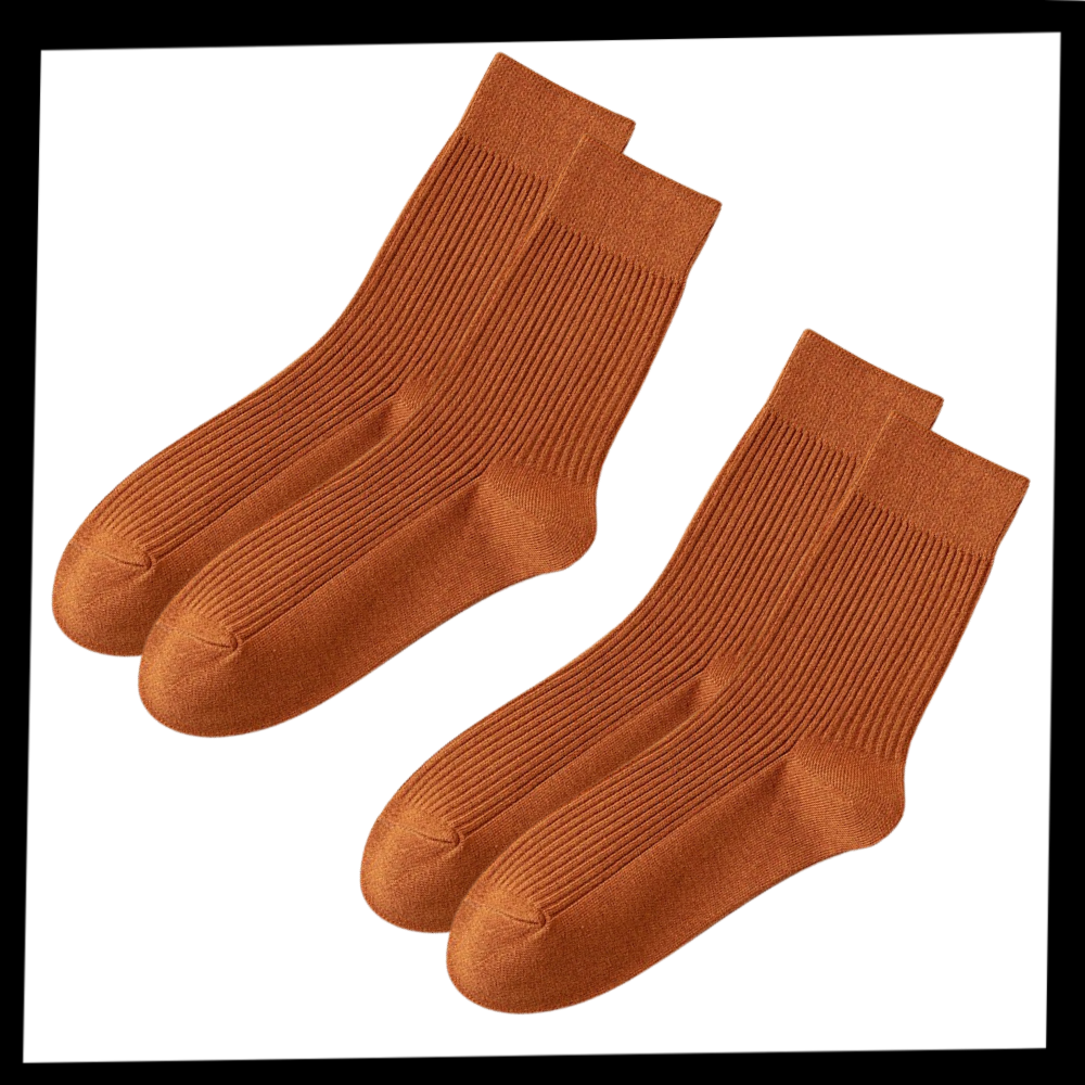 Chaussettes côtelées pour hommes (2 paires)