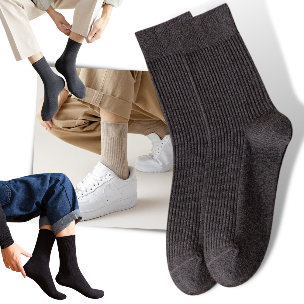 Chaussettes côtelées pour hommes (2 paires)