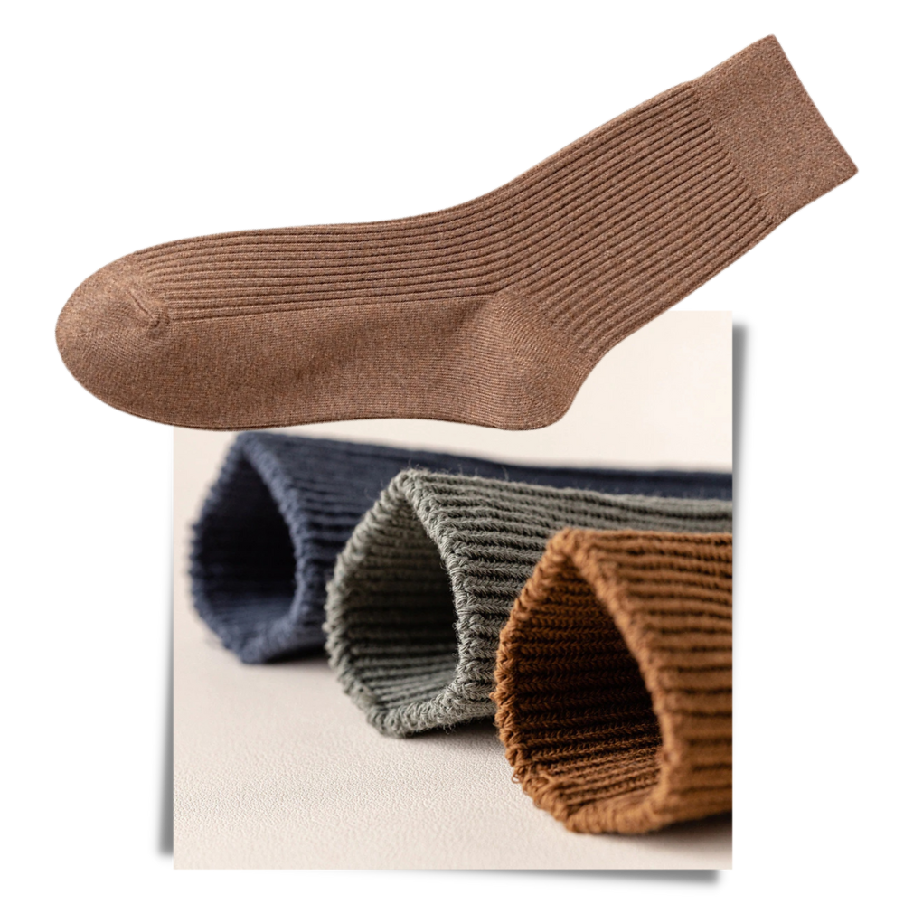 Chaussettes côtelées pour hommes (2 paires)