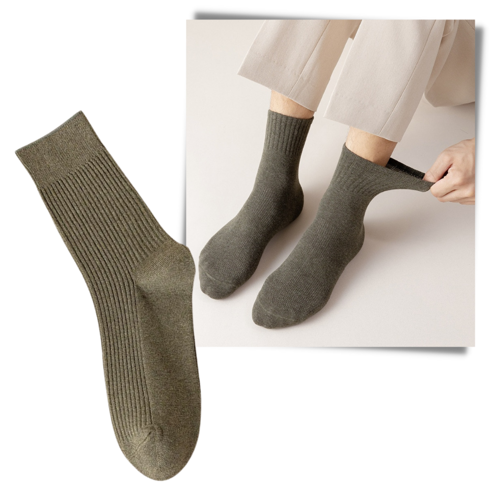 Chaussettes côtelées pour hommes (2 paires)