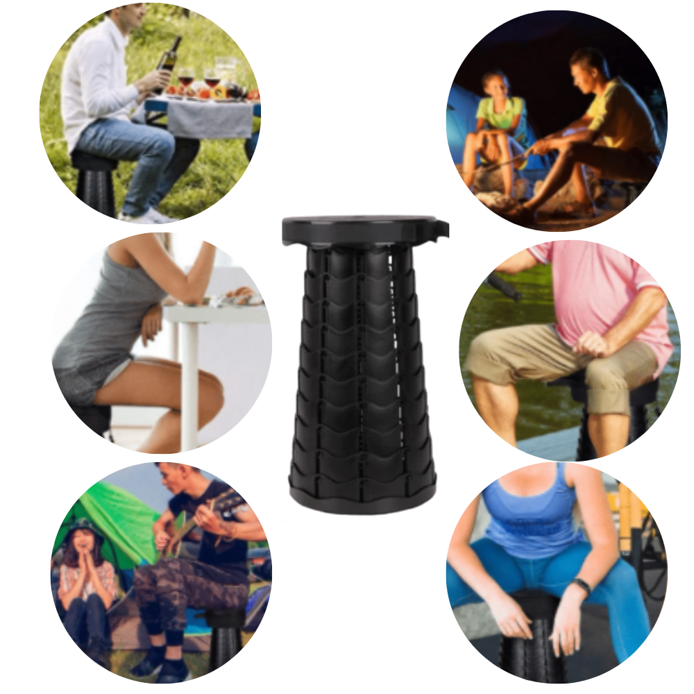 Tabouret rétractable portable