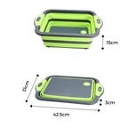 Planche à découper pliable avec panier