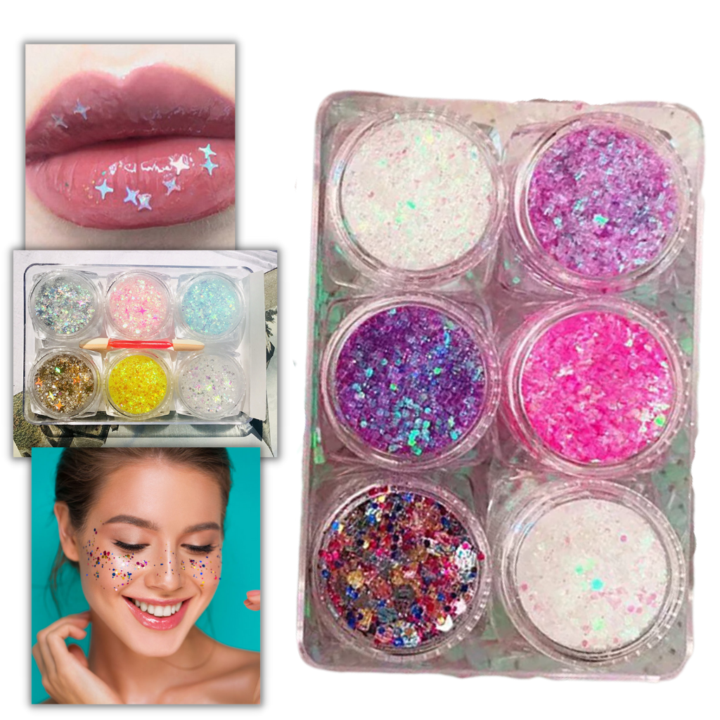 Set de paillettes pour le visage et le corps
