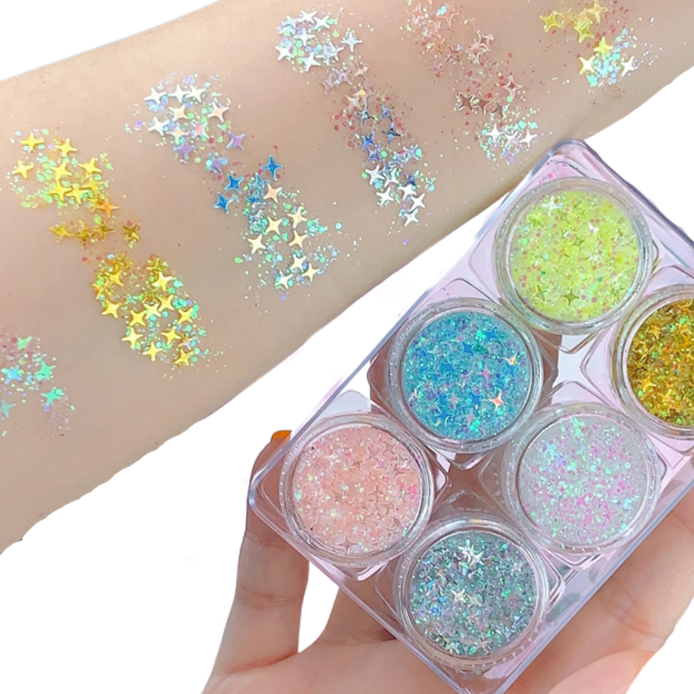 Set de paillettes pour le visage et le corps