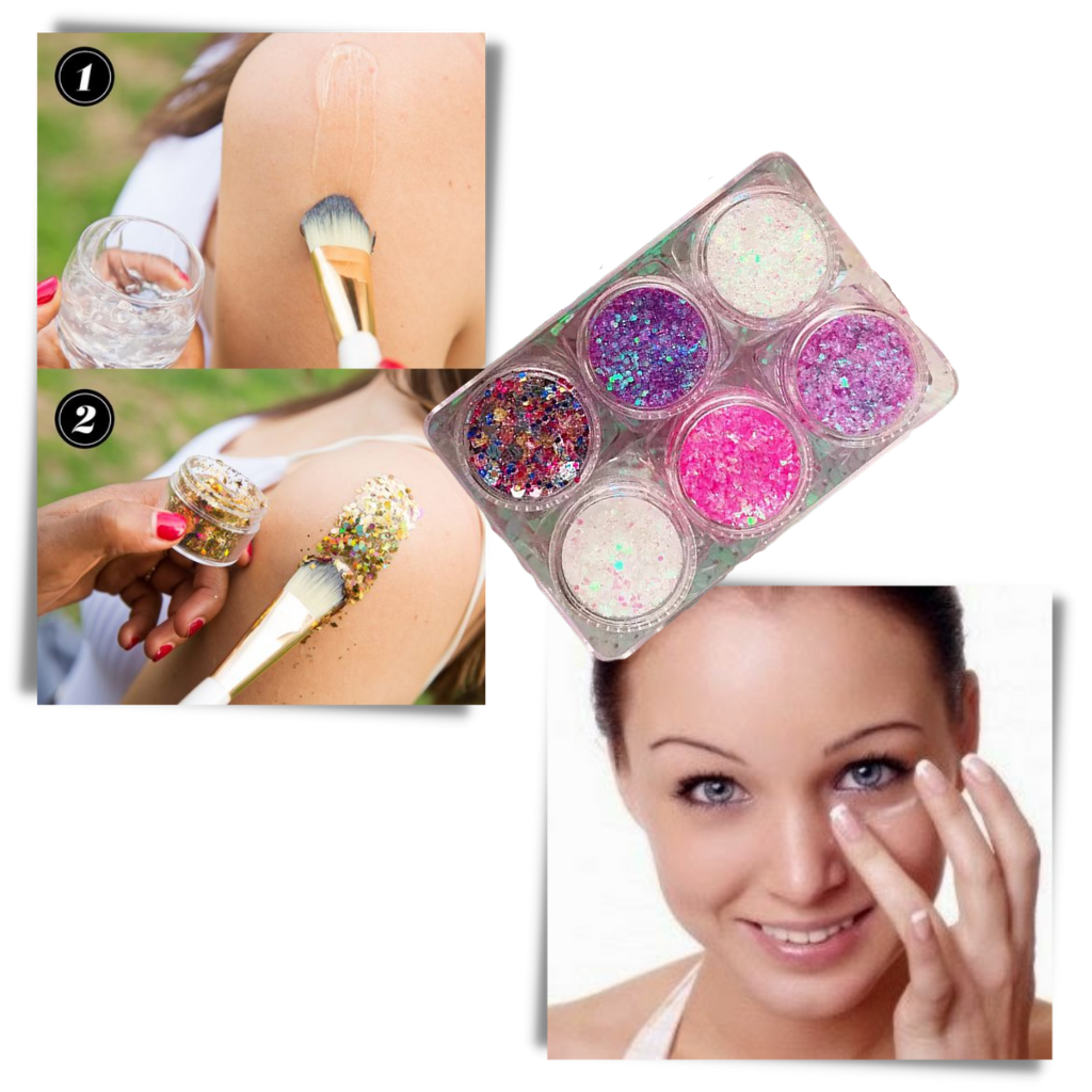 Set de paillettes pour le visage et le corps