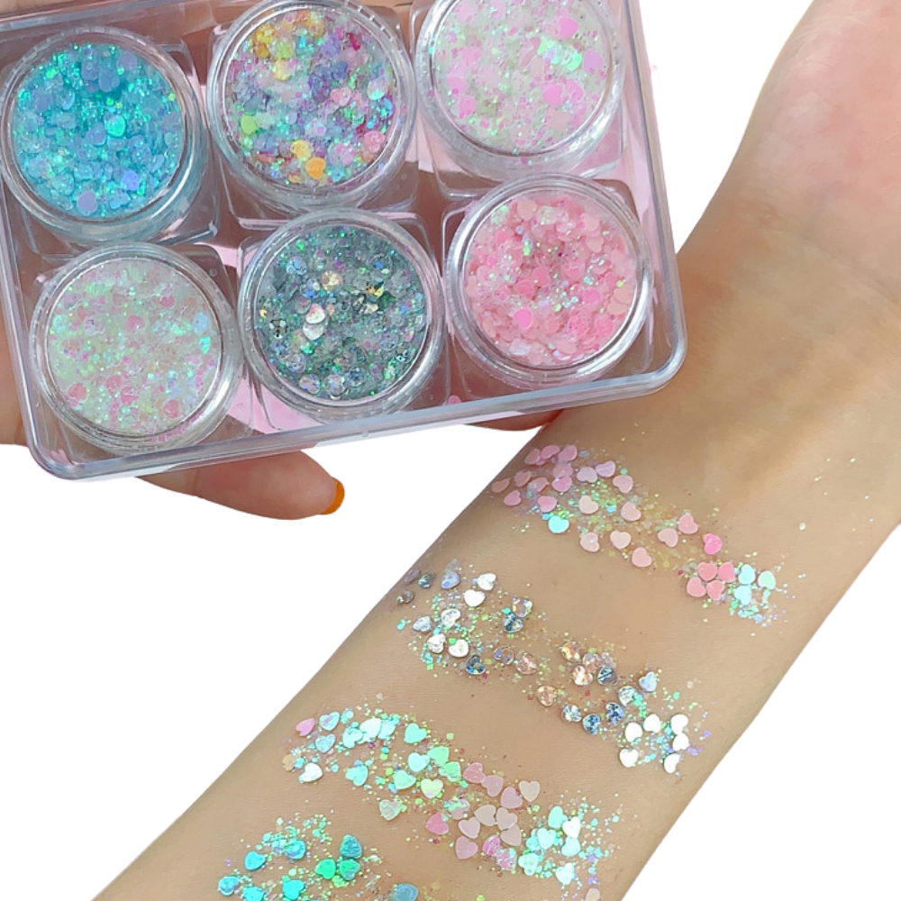 Set de paillettes pour le visage et le corps
