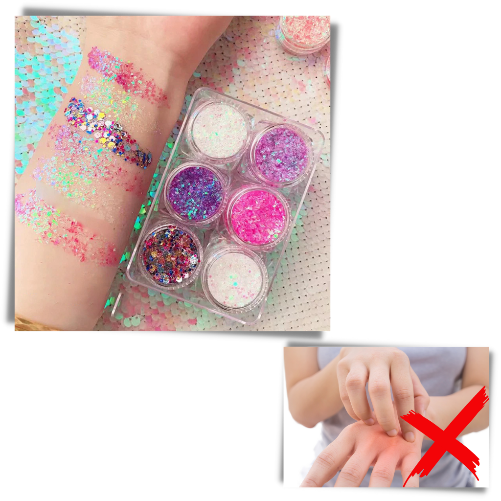 Set de paillettes pour le visage et le corps