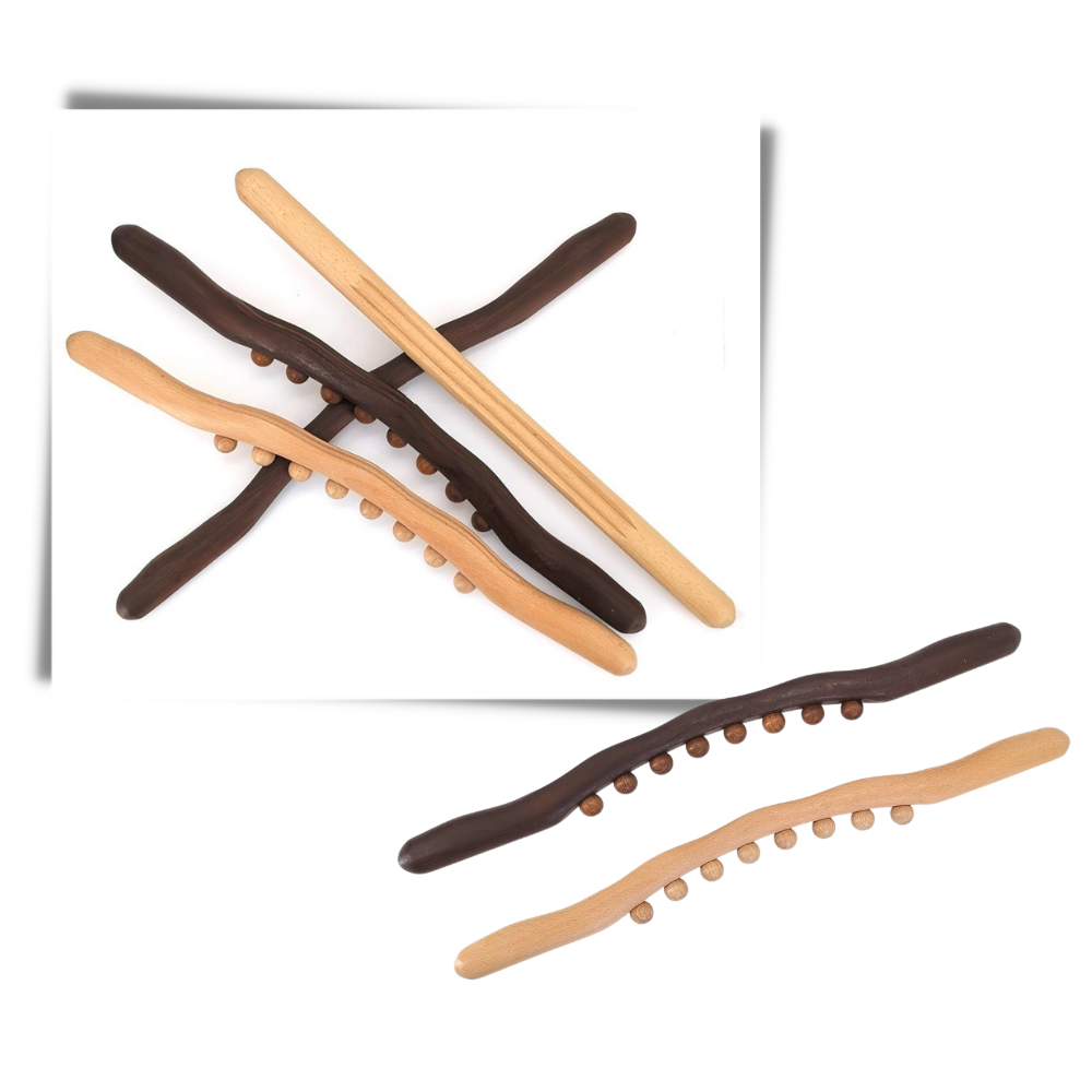 Masseur musculaire en bois naturel