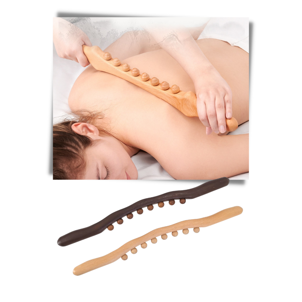 Masseur musculaire en bois naturel