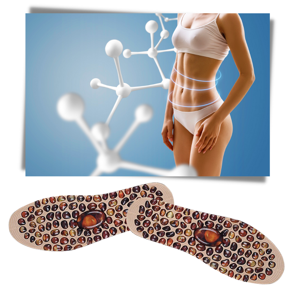 Semelle intérieure massante à motif de galets