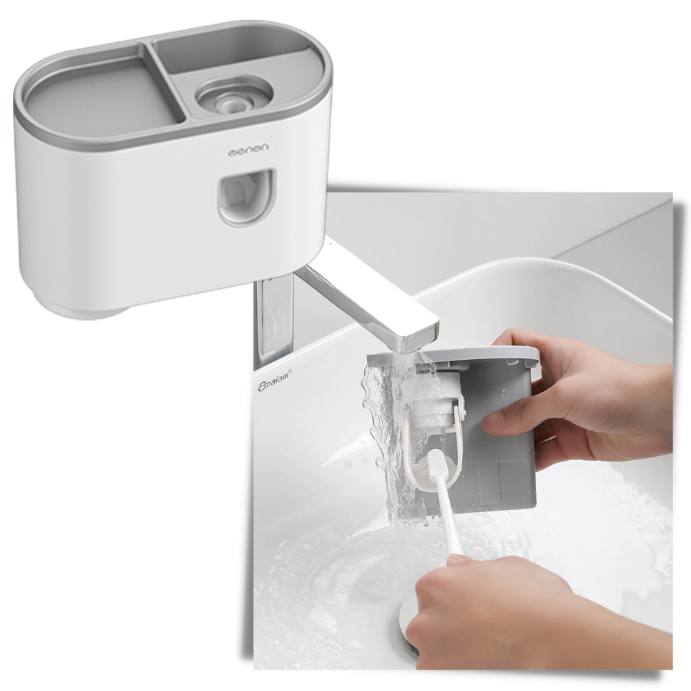 Support de distributeur de dentifrice tout-en-un