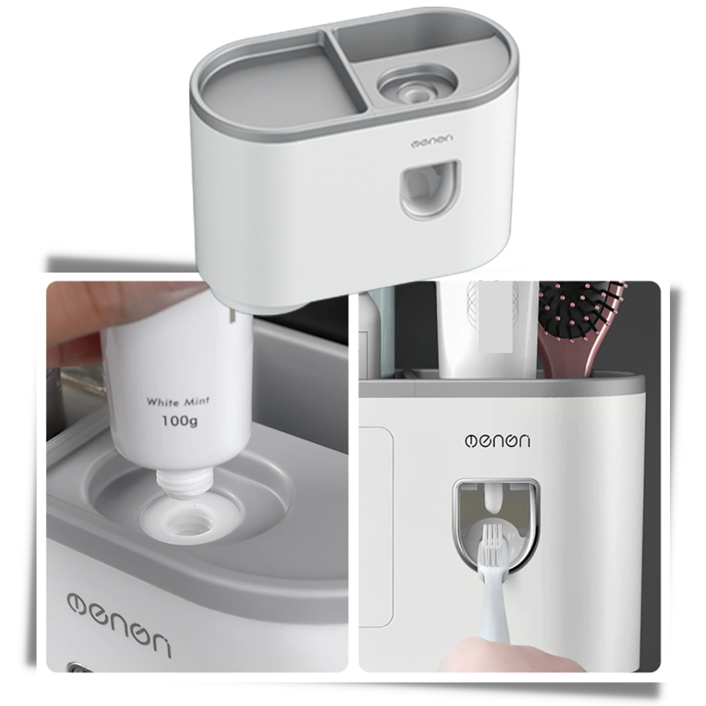 Support de distributeur de dentifrice tout-en-un