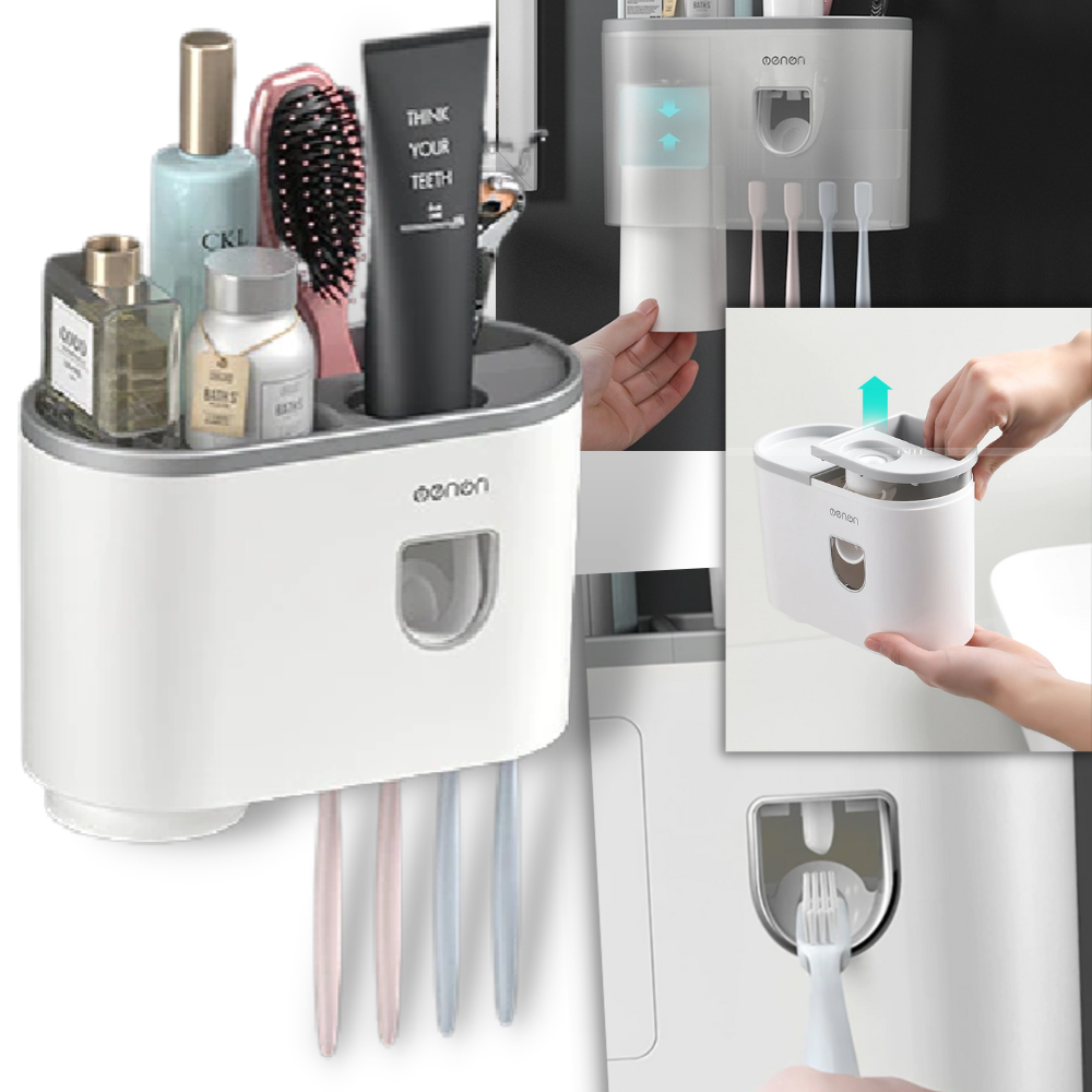 Support de distributeur de dentifrice tout-en-un