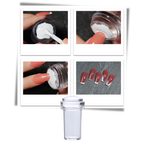 Kit d'estampage en silicone pour nail art avec grattoir