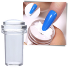 Kit d'estampage en silicone pour nail art avec grattoir