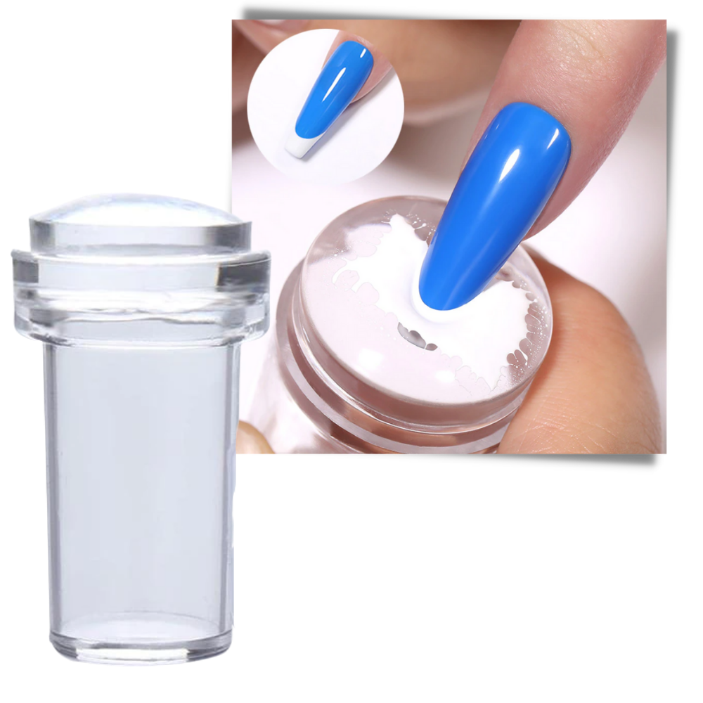 Kit d'estampage en silicone pour nail art avec grattoir