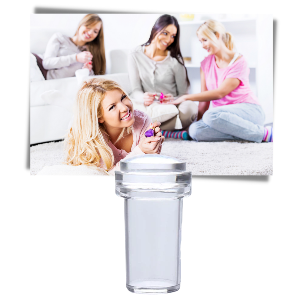 Kit d'estampage en silicone pour nail art avec grattoir