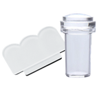 Kit d'estampage en silicone pour nail art avec grattoir