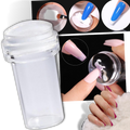 Kit d'estampage en silicone pour nail art avec grattoir