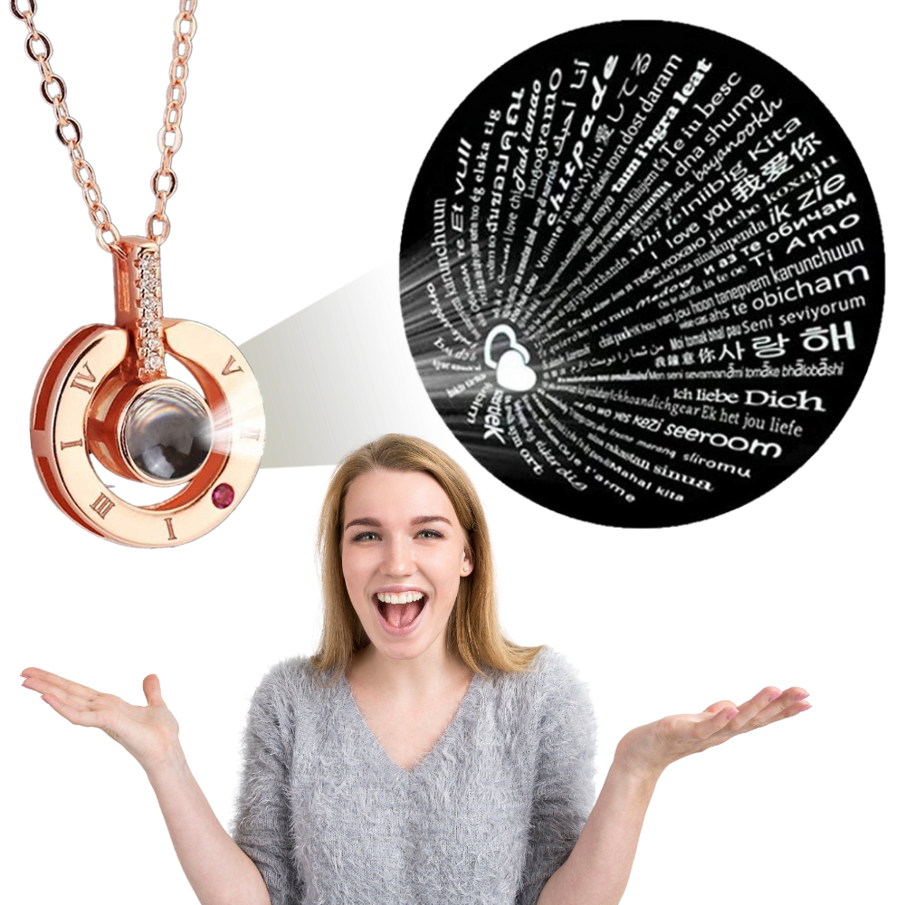 Collier Je t'aime en 100 langues