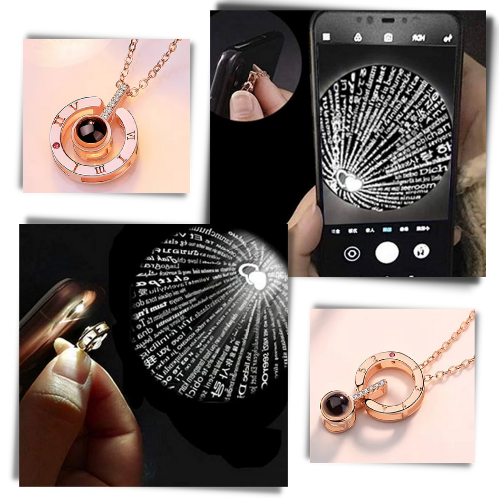 Collier Je t'aime en 100 langues