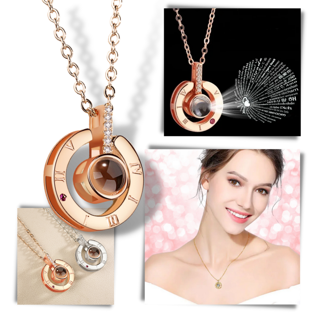 Collier Je t'aime en 100 langues