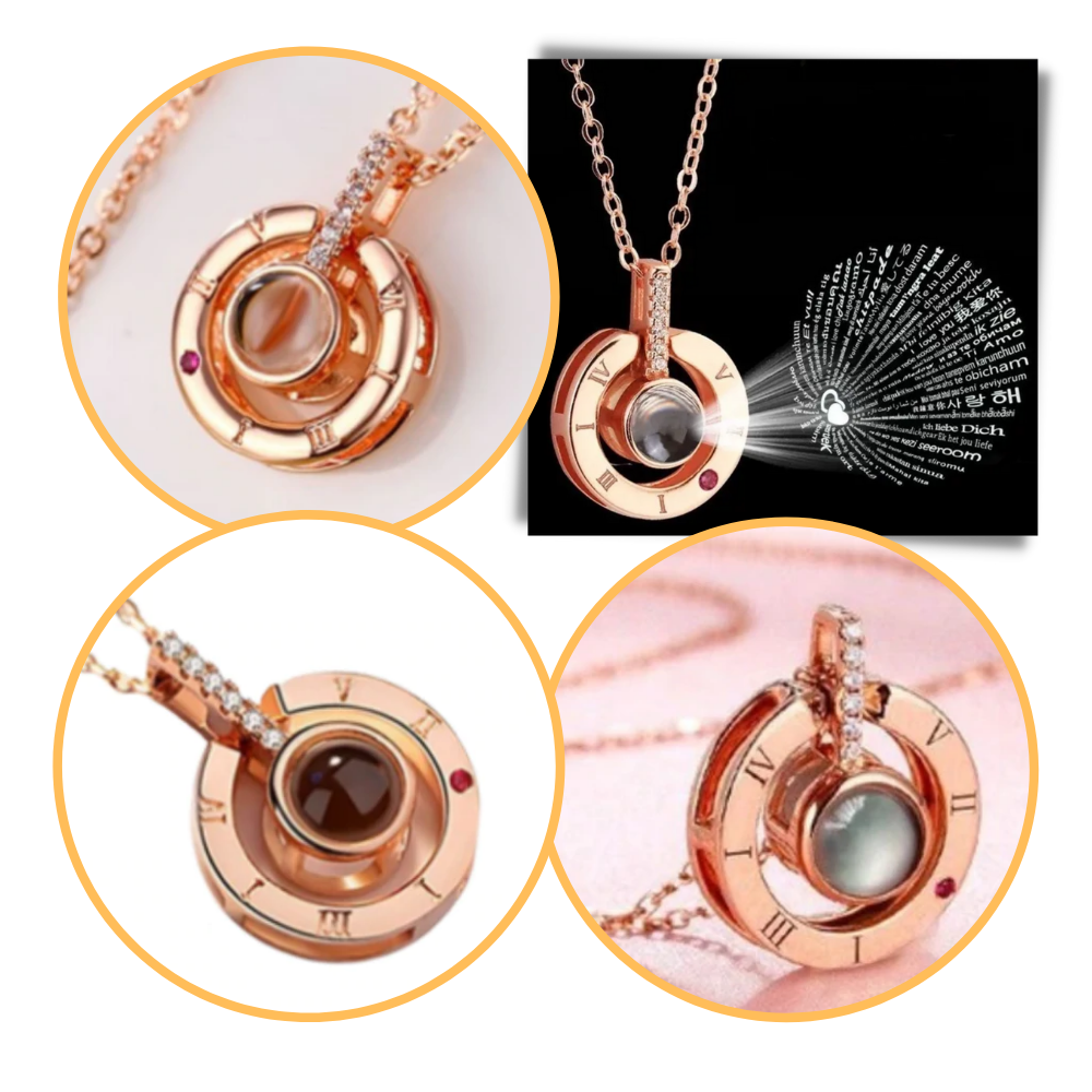 Collier Je t'aime en 100 langues