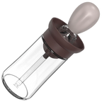 Bouteille d'huile en verre avec pinceau