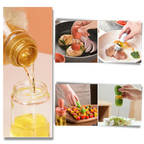 Bouteille d'huile en verre avec pinceau