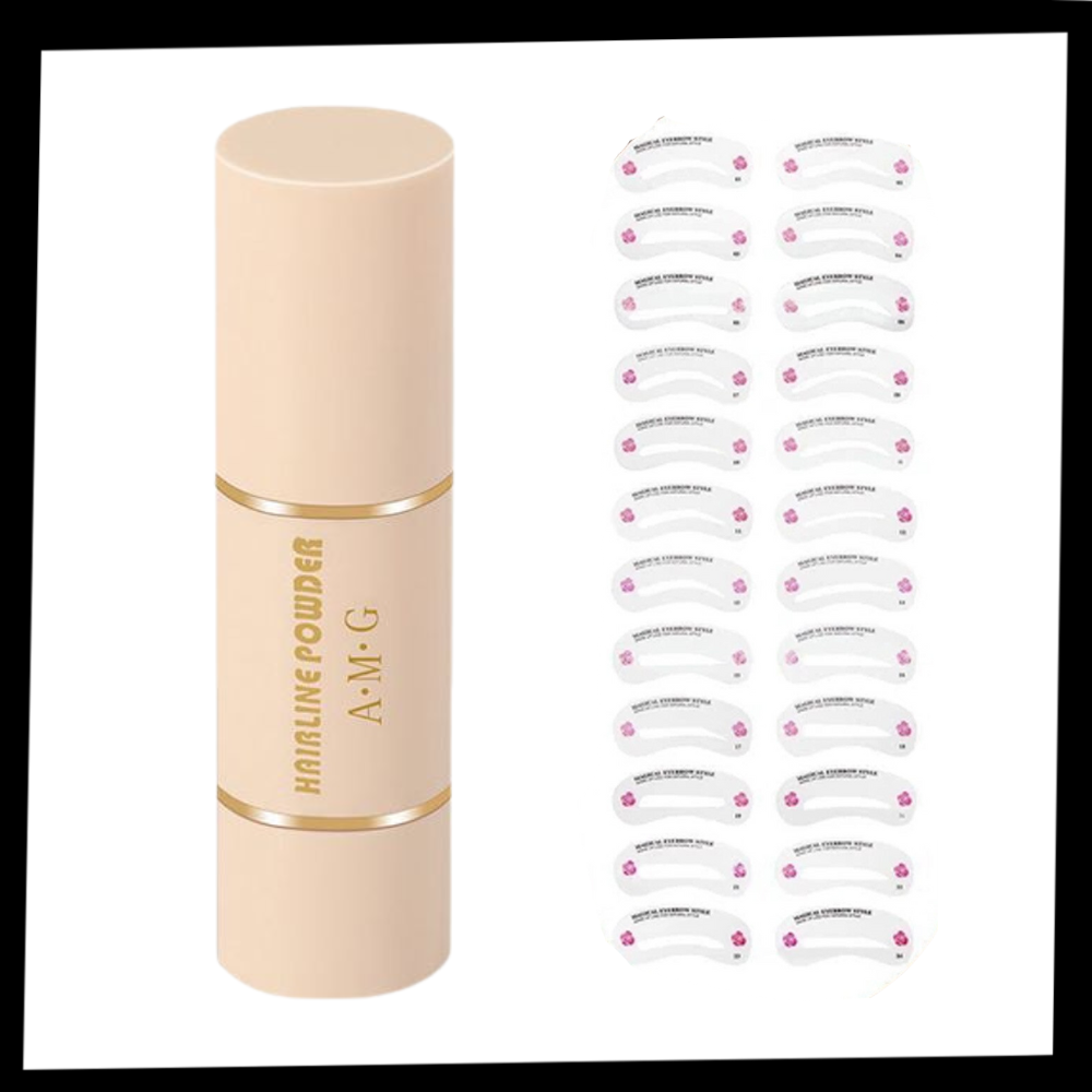 Kit de marqueurs et de pochoirs à sourcils