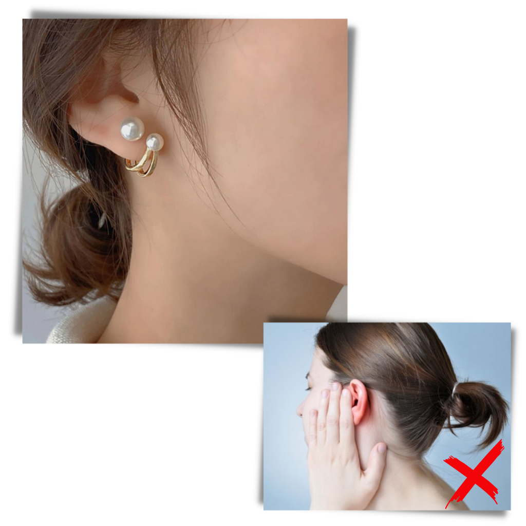 Pendants d'oreilles en perles vintage